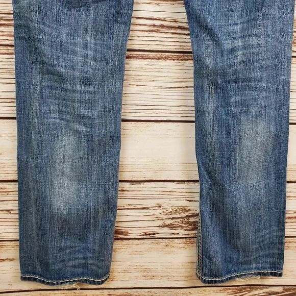 Rock Revival Men's 32x32 Brant Straight Leg Disterssed Jeans Buckle Exclusive - Picture 8 of 12